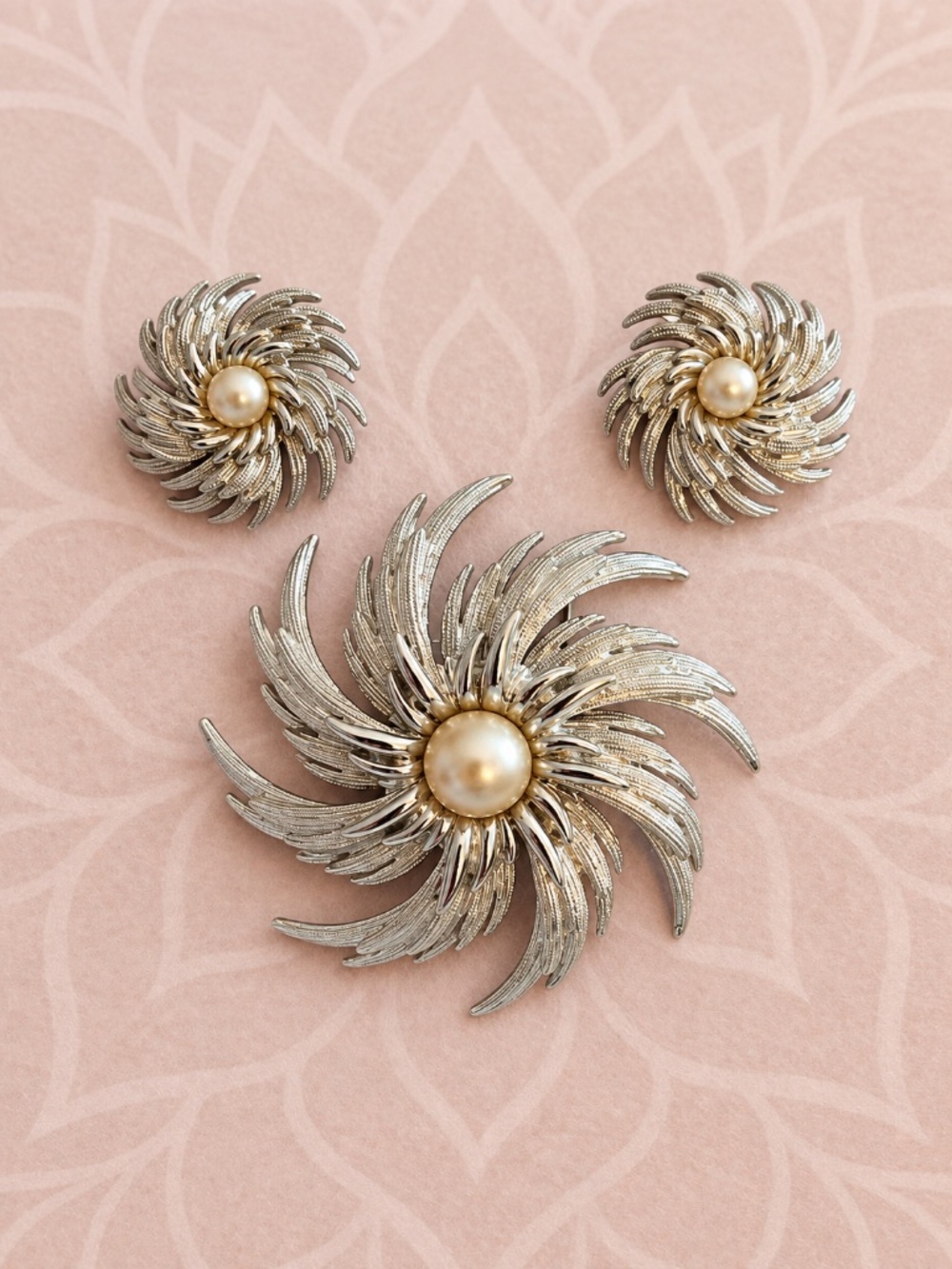 Sarah Coventry Vintage Brooch and Clip-On Earring Set
